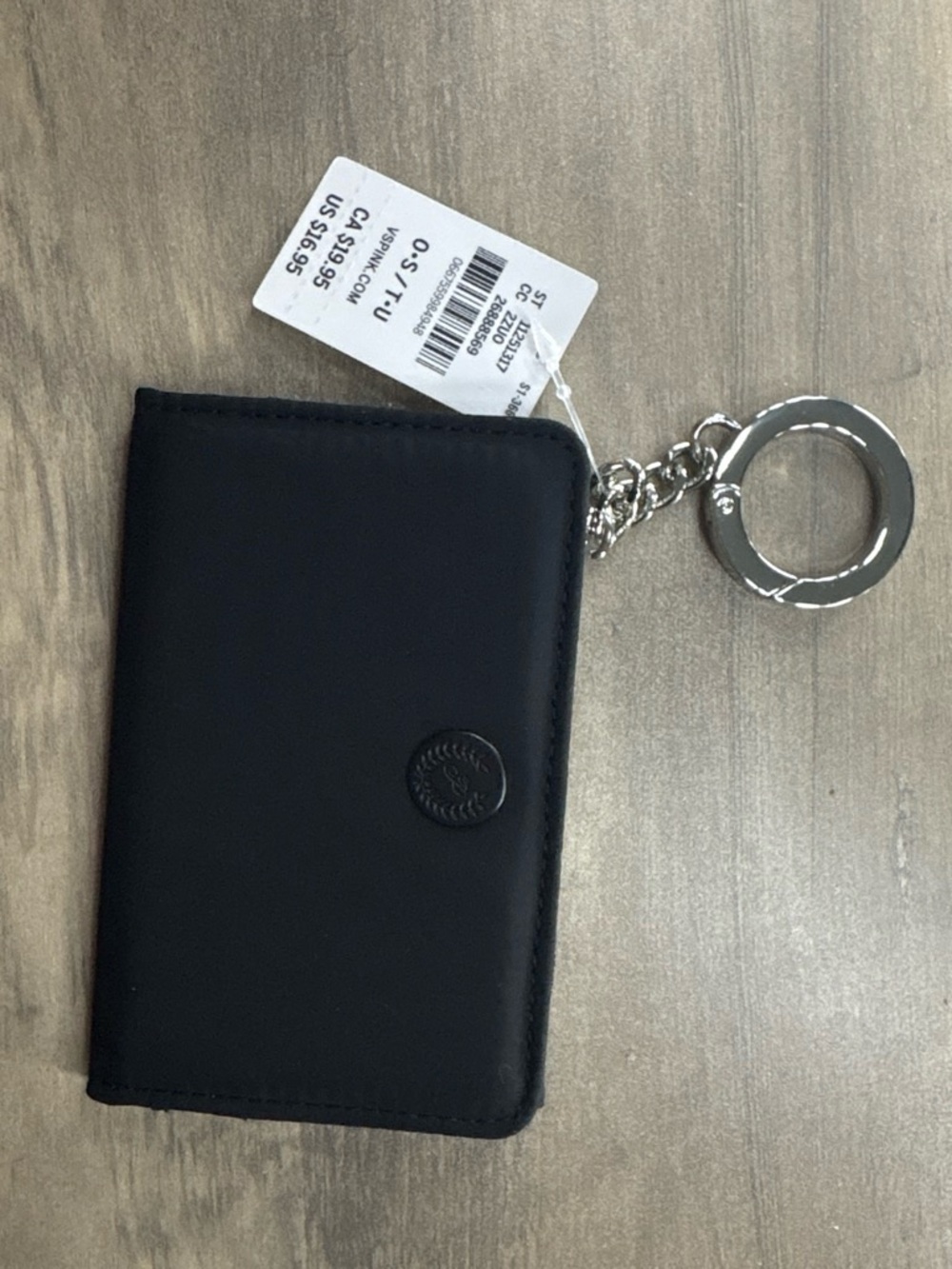Victoria Secret Pink Black Keychain Card Holder Wallet